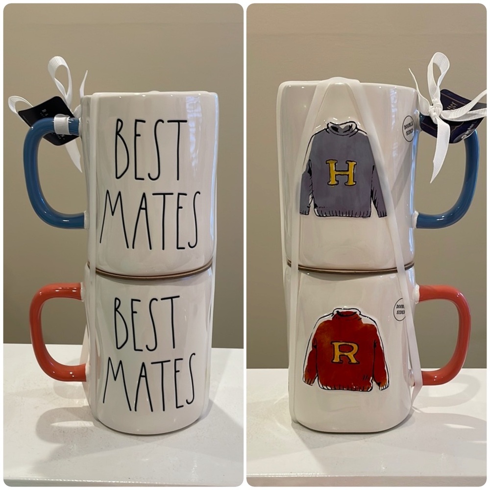 New Rae Dunn x Harry Potter Set of 2 BEST MATES Mugs (Harry and Ron Weasley)